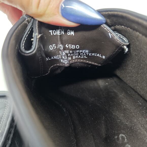 Vintage Bass Womens Toren / Wallabee / Chukka Boot Black Leather Size 8 M - Picture 10 of 12